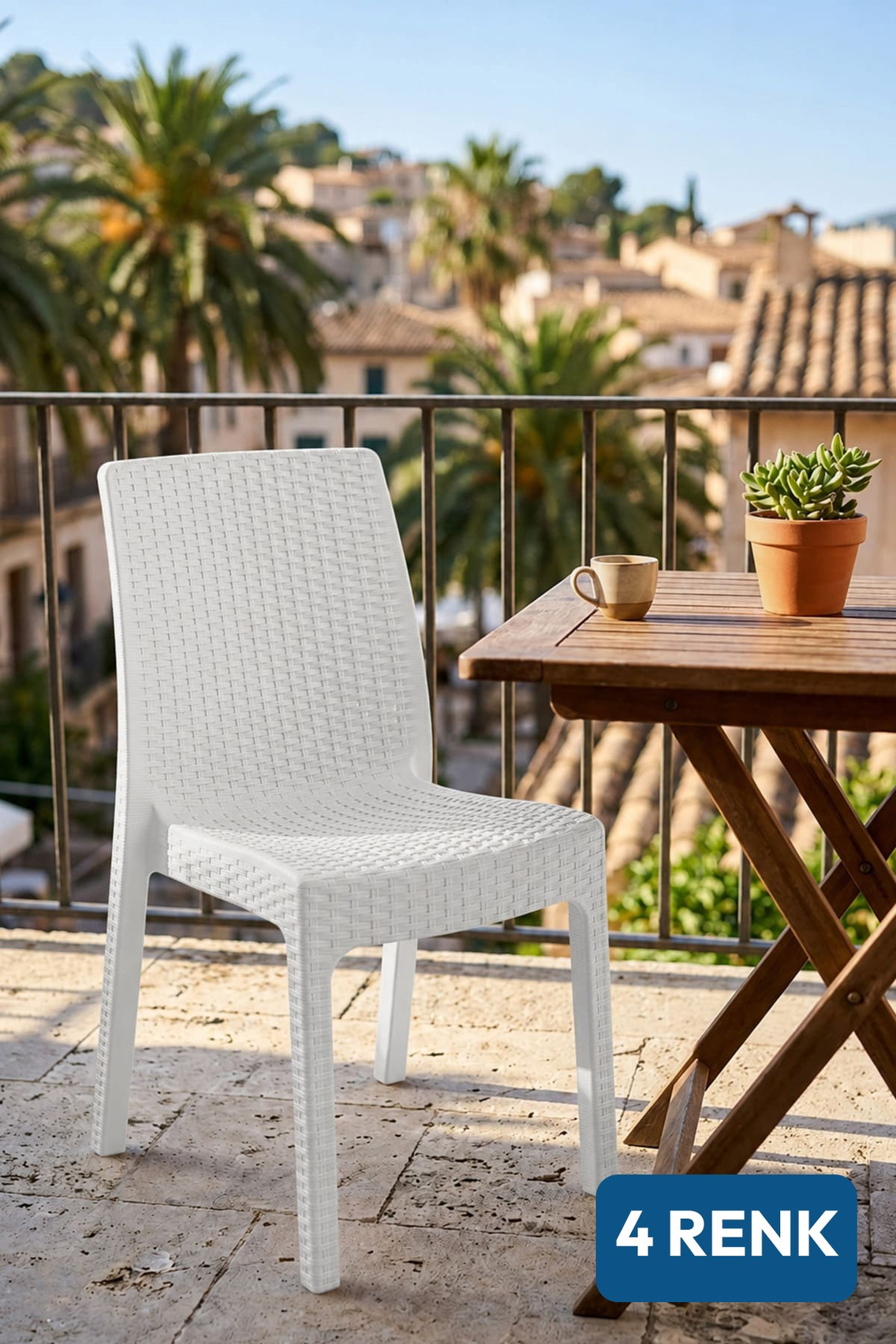 Lilyum Rattan Desenli Bahçe ve Balkon Sandalye