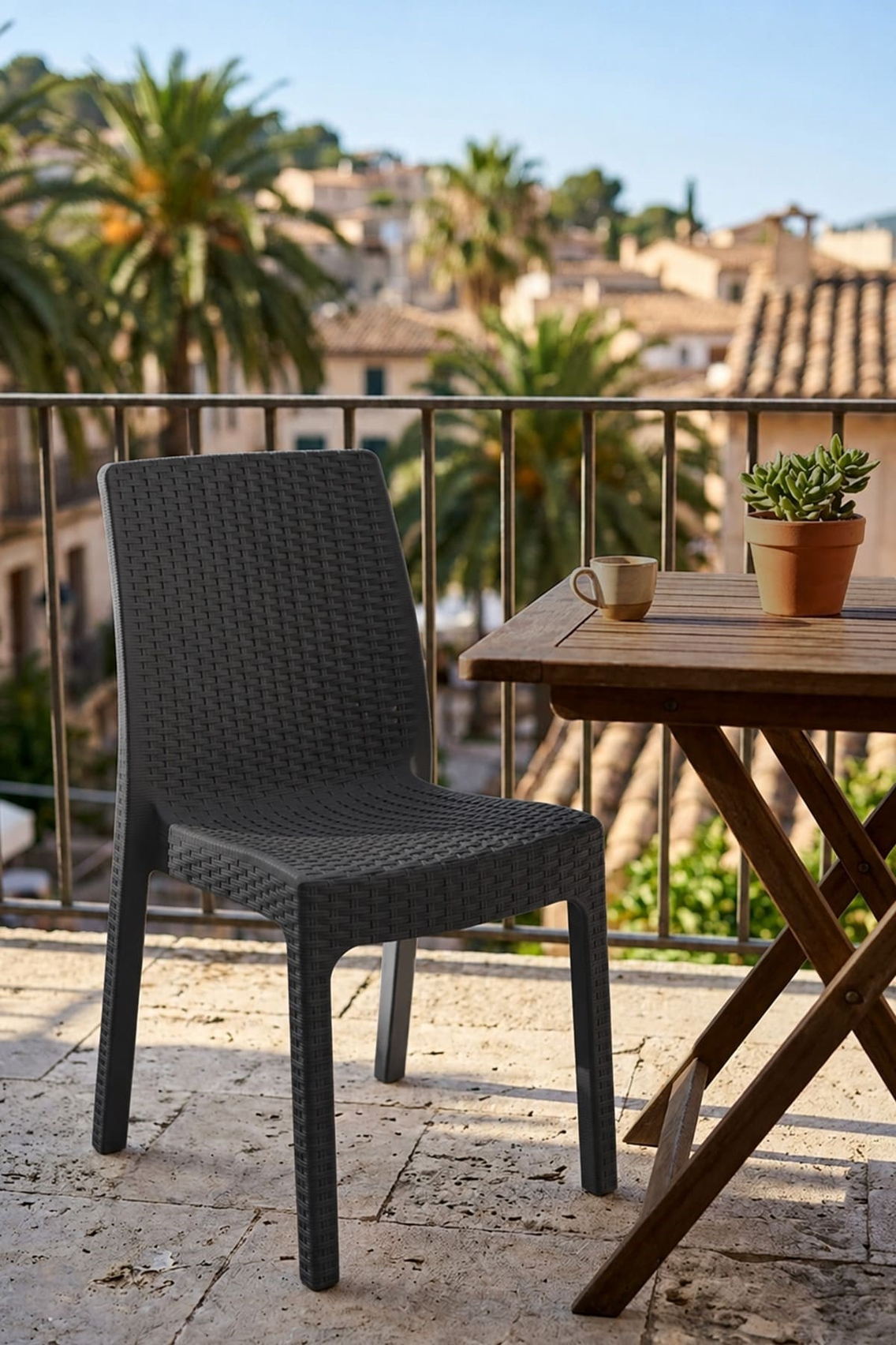 Lilyum Rattan Desenli Bahçe ve Balkon Sandalye