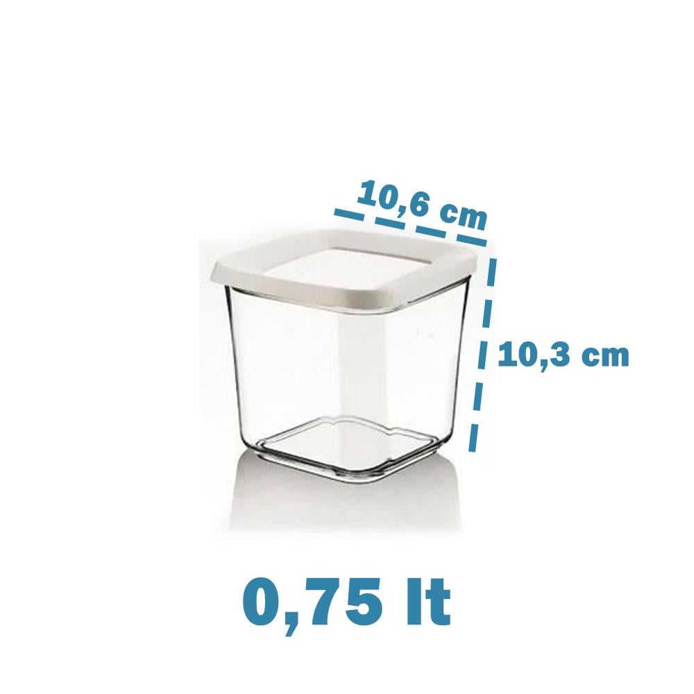 Lossa Kare Saklama Kabı Seti 3'lü 0.75 lt | ID5872