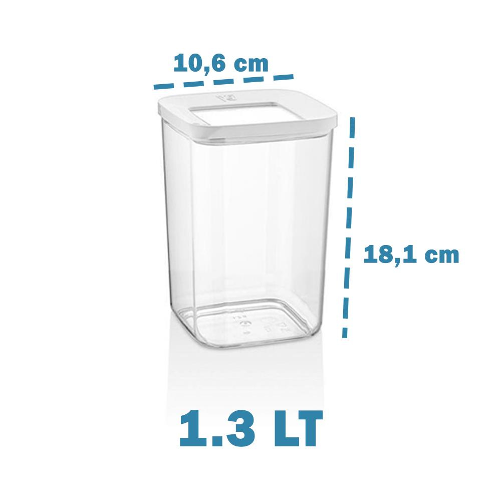 Lossa Kare Saklama Kabı Seti 3'lü 1.3 lt | ID5874
