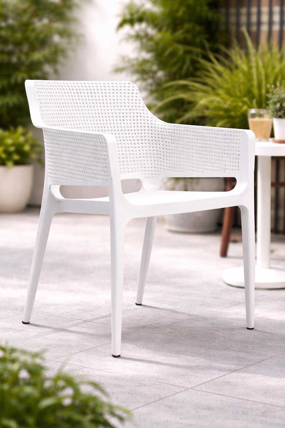 Novussi Boom Bahçe Balkon Sandalye Koltuk Beyaz | ID6455