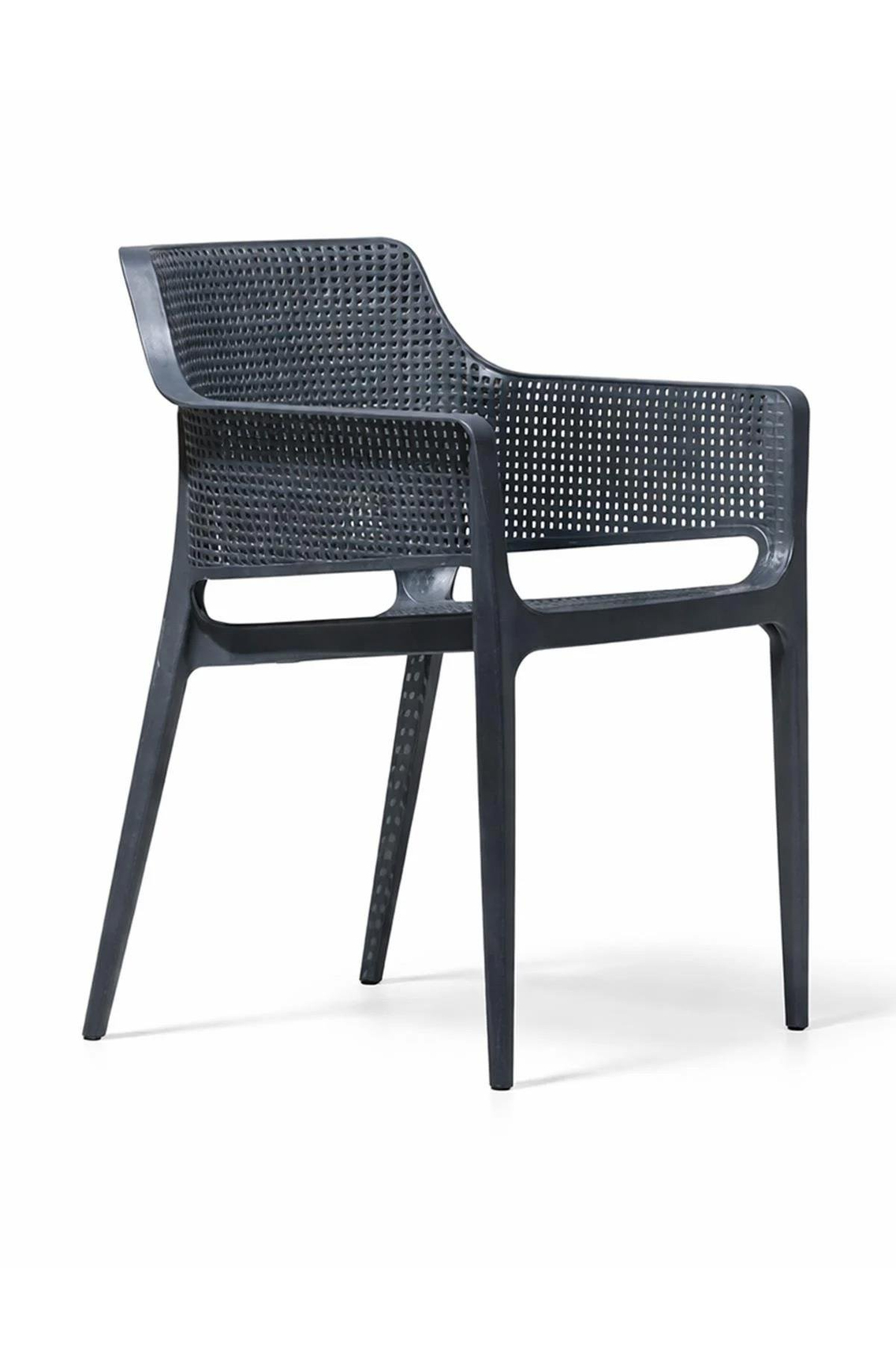 Novussi Boom Masa Takımı 90x150 Camlı Masa + 6 Adet Boom Koltuk Antrasit | ID6484