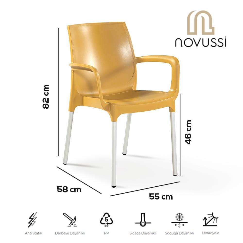 Novussi C009 Castello Koltuk Sandalye Hardal | ID6315
