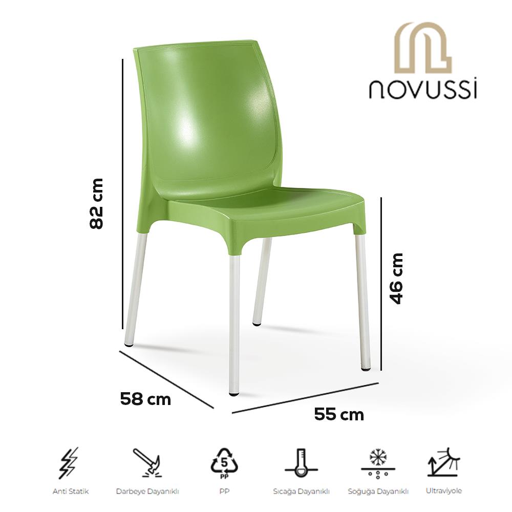 Novussi C010 Castel Sandalye Yeşil | ID6249