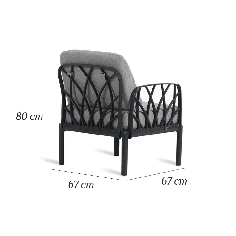 Novussi Garda Minderli 4 Kişilik Bahçe Oturma Grubu + Camlı Orta Sehpa | ID6025