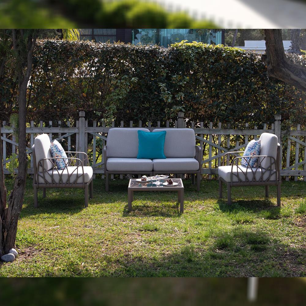 Novussi Garda Minderli 4 Kişilik Bahçe Oturma Grubu + Camlı Orta Sehpa | ID6025