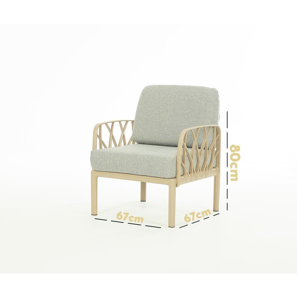 Novussi Garda Minderli 4 Kişilik Bahçe Oturma Grubu + Camlı Orta Sehpa | ID6025