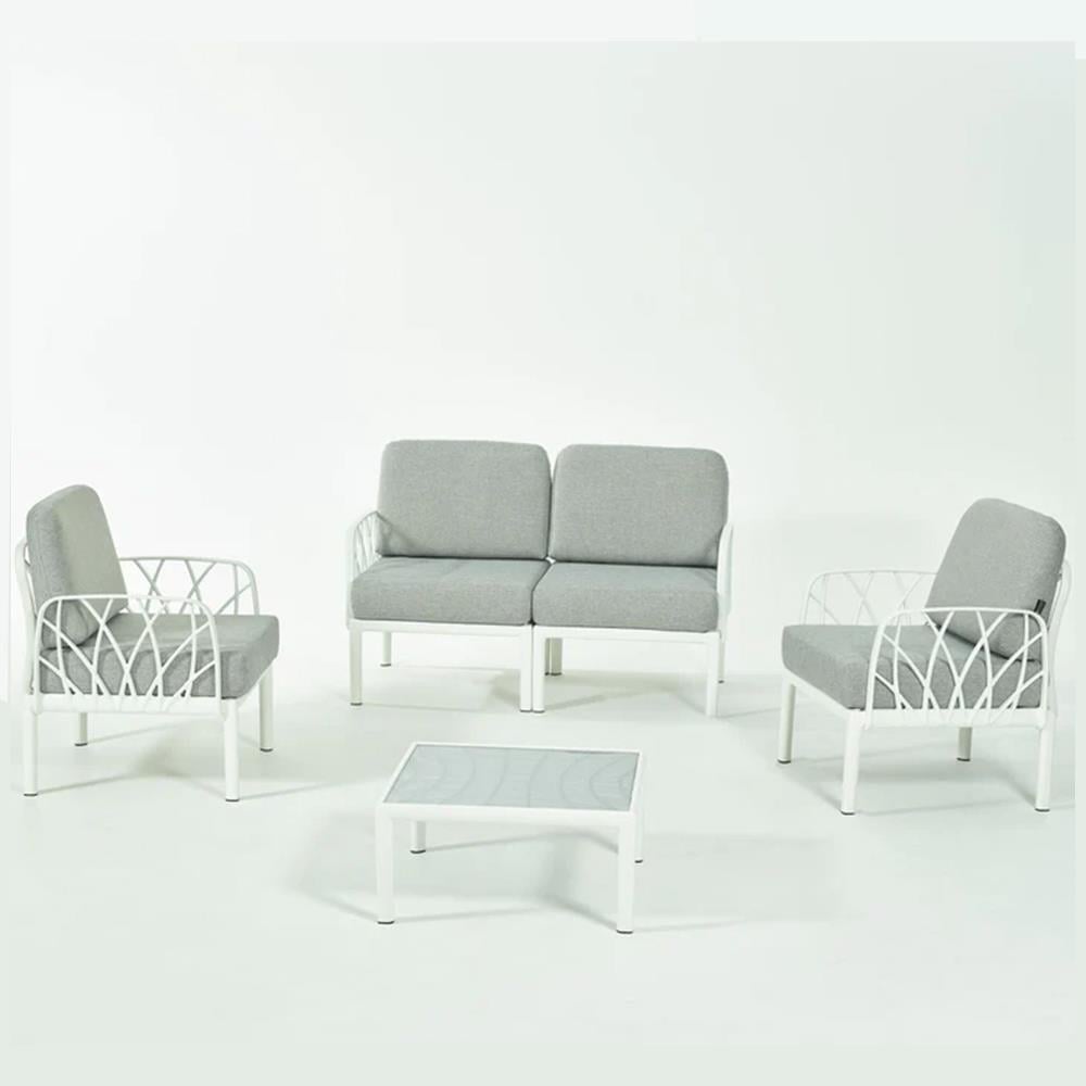 Novussi Garda Minderli 4 Kişilik Bahçe Oturma Grubu + Camlı Orta Sehpa | ID6025