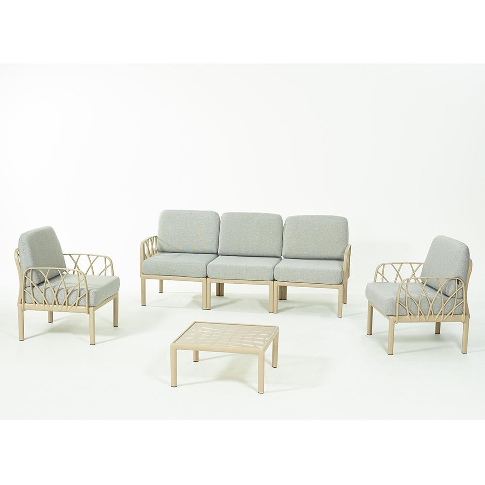 Novussi Garda Minderli 5 Kişilik Bahçe Oturma Grubu + Camlı Orta Sehpa | ID6026