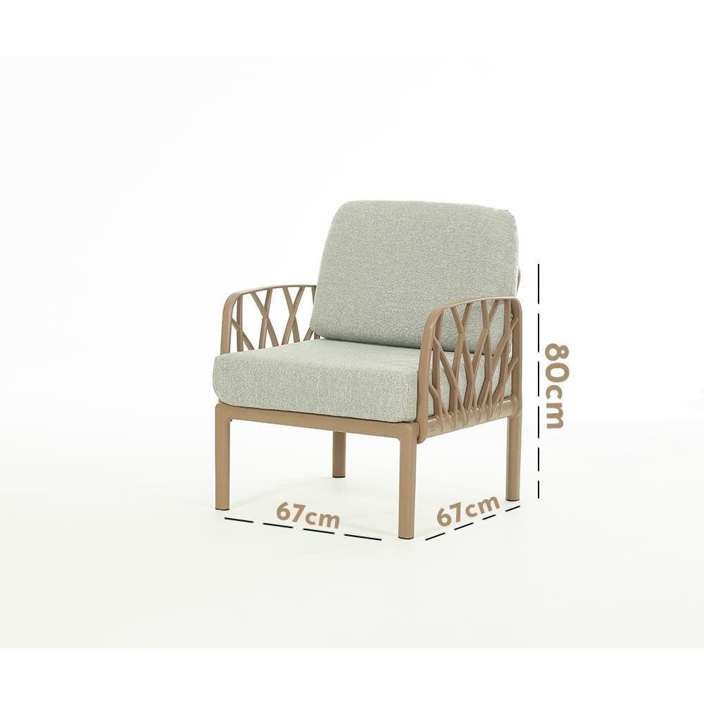 Novussi Garda Minderli 5 Kişilik Bahçe Oturma Grubu + Camlı Orta Sehpa | ID6026