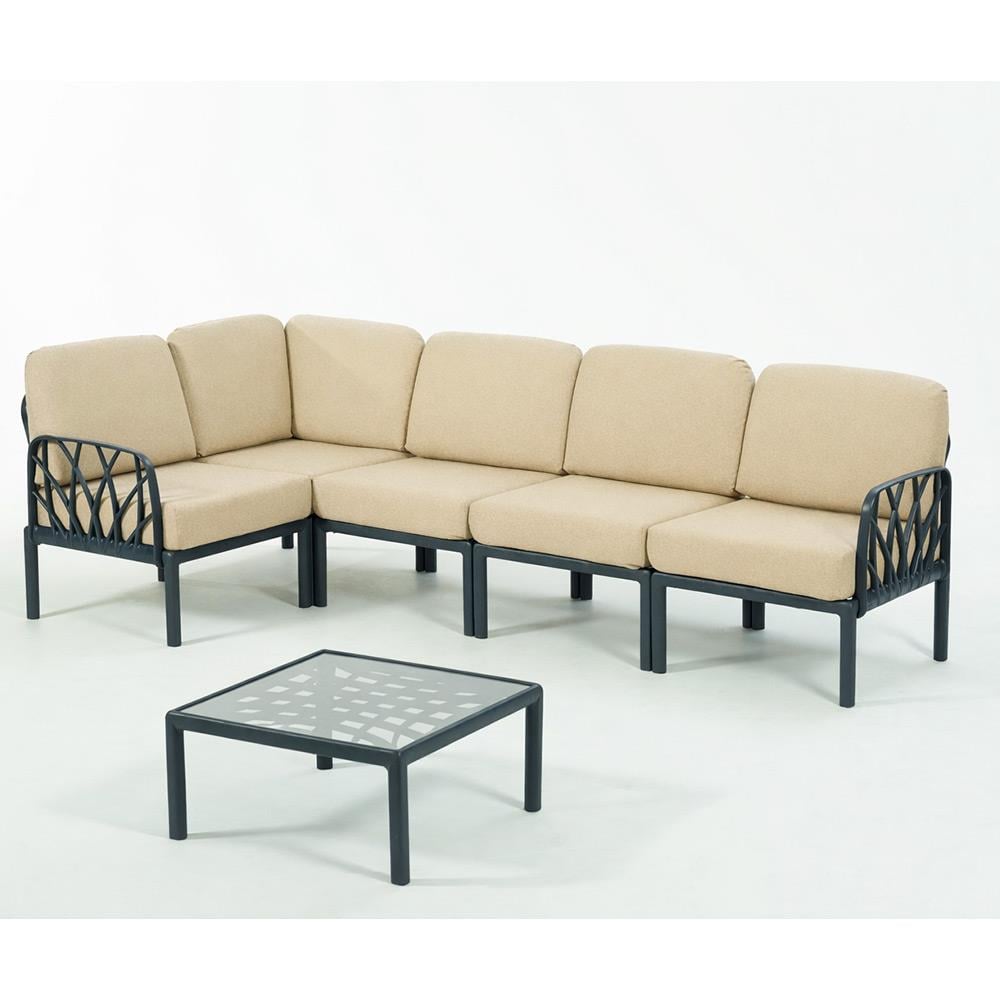 Novussi Garda Minderli 6 Kişilik Modüler L Koltuk + Orta Sehpa | ID6027