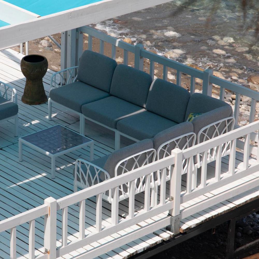 Novussi Garda Minderli 6 Kişilik Modüler L Koltuk + Orta Sehpa | ID6027