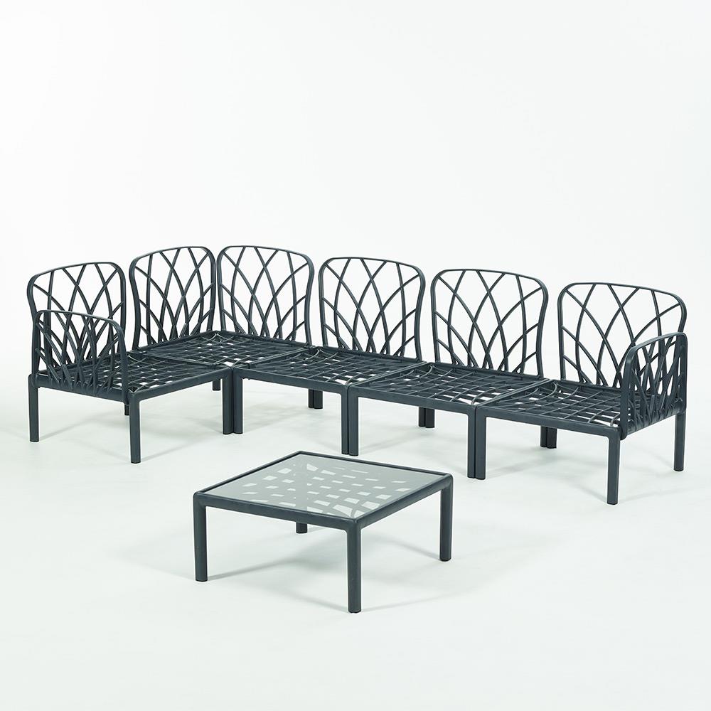 Novussi Garda Minderli 6 Kişilik Modüler L Koltuk + Orta Sehpa | ID6027