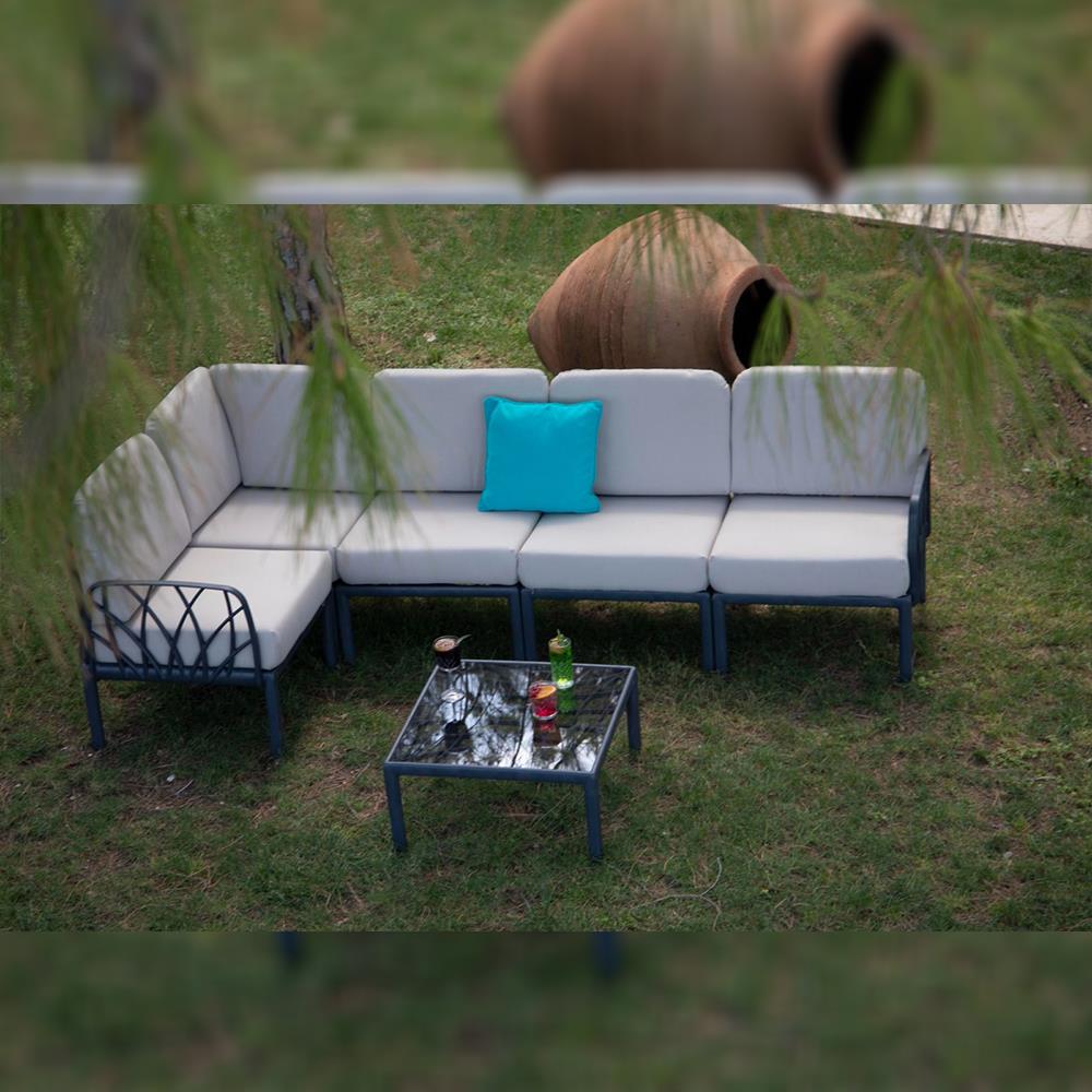 Novussi Garda Minderli 6 Kişilik Modüler L Koltuk + Orta Sehpa | ID6027