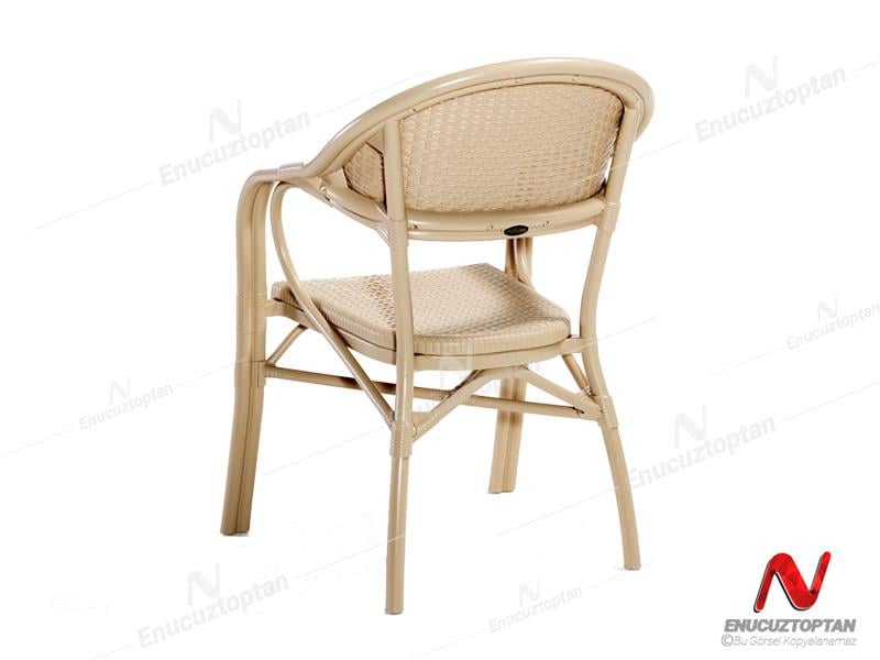 Novussi NST-001 Nirvana Bahçe Masa Takımı 90x150 Camlı Masa + 6 Koltuk Cappucino  | ID4626 