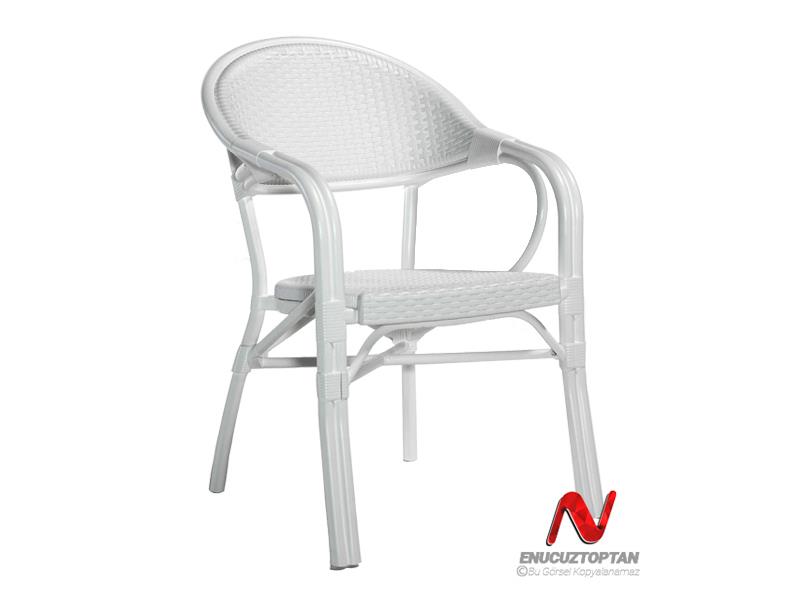 Novussi NST-001 Nirvana Bahçe Masa Takımı 90x150 Camlı Masa + 6 Koltuk Beyaz | ID4629
