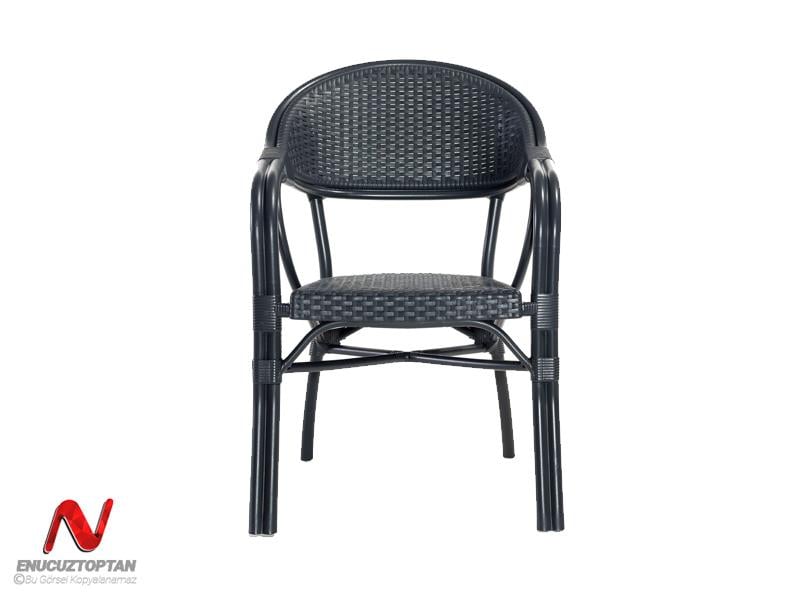 Novussi NST-002 Nirvana Bahçe Masa Takımı 90x90 Camlı Masa + 4 Koltuk Antrasit | ID4631