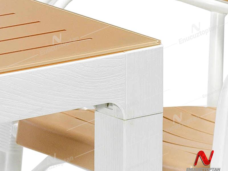 Novussi NST-003 Bamboo Bahçe Masa Takımı 90x150 Camlı Masa + 6 Koltuk | ID4638 