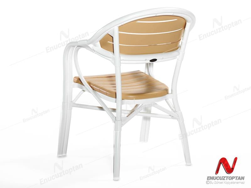 Novussi NST-004 Bamboo Bahçe Masa Takımı 90x90 Camlı Masa + 4 Koltuk  | ID4635