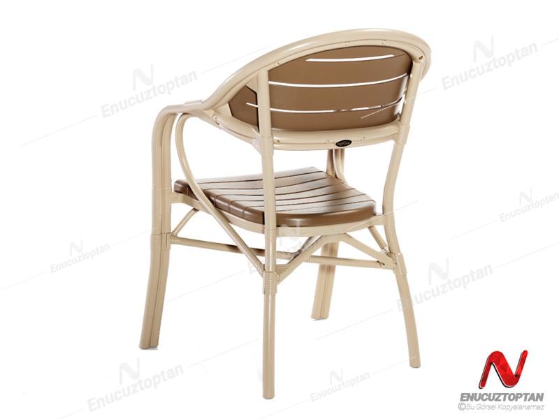 Novussi NST-004 Bamboo Bahçe Masa Takımı 90x90 Camlı Masa + 4 Koltuk  | ID4637