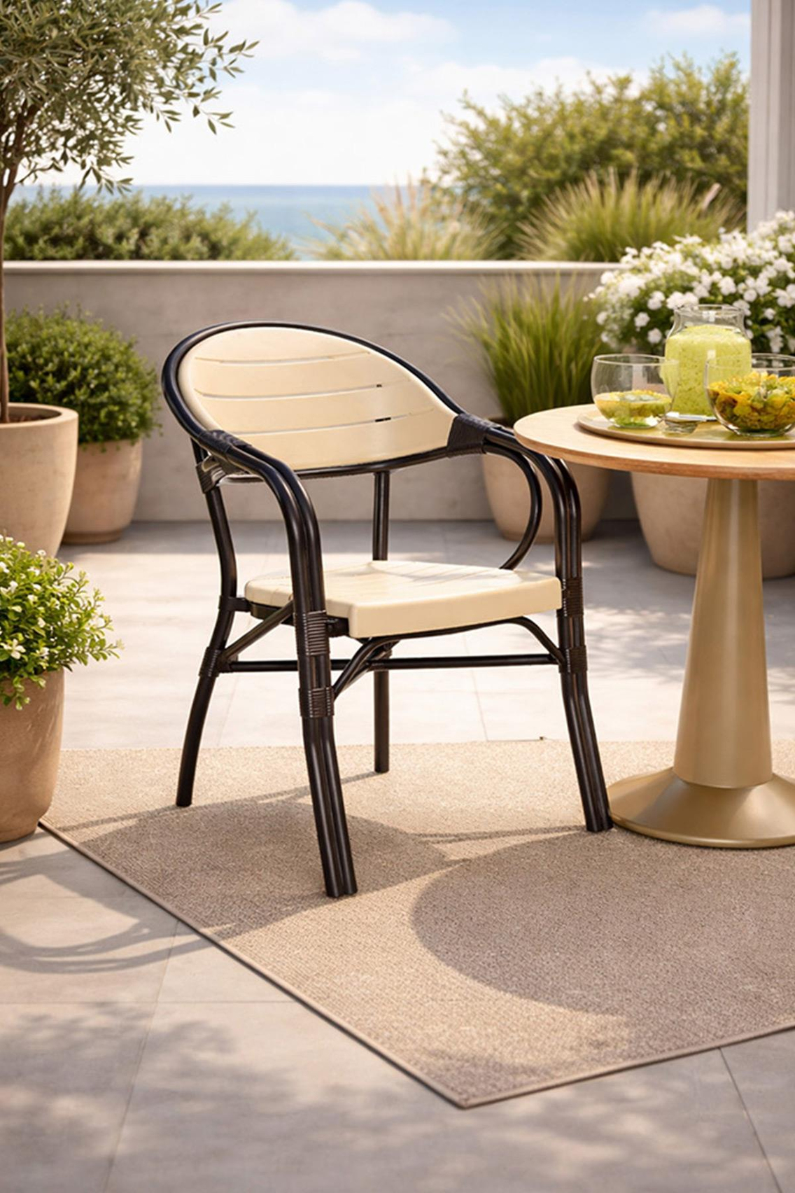 Novussi NST-004 Bamboo Sandalye Kahverengi| ID4661