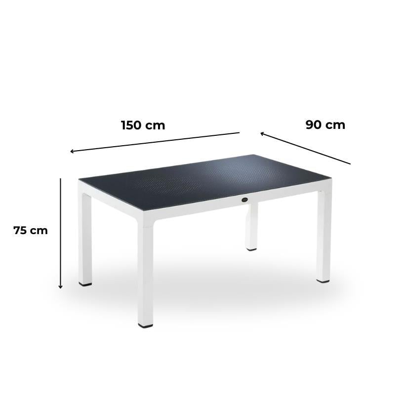 Novussi NST-009 Seginus Bahçe Masa Takımı Camlı Masa + 6 Koltuk |  ID4644