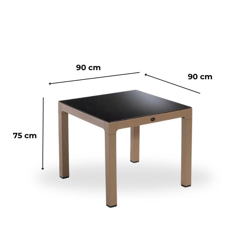 Novussi NST-010 Seginus Bahçe Masa Takımı Camlı Masa + 4 Koltuk | ID4647 