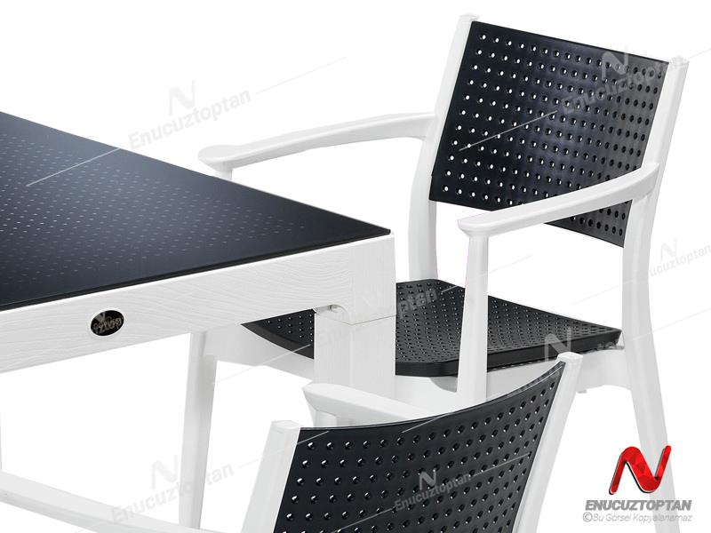 Novussi NST-010 Seginus Bahçe Masa Takımı Camlı Masa + 4 Koltuk  | ID4648