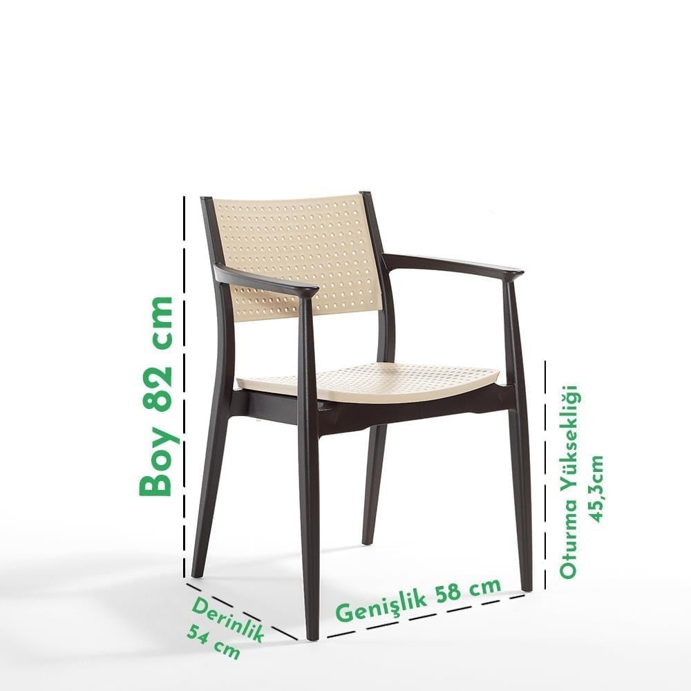 Novussi NST-010 Seginus Sandalye Çöl Kahvesi | ID4660