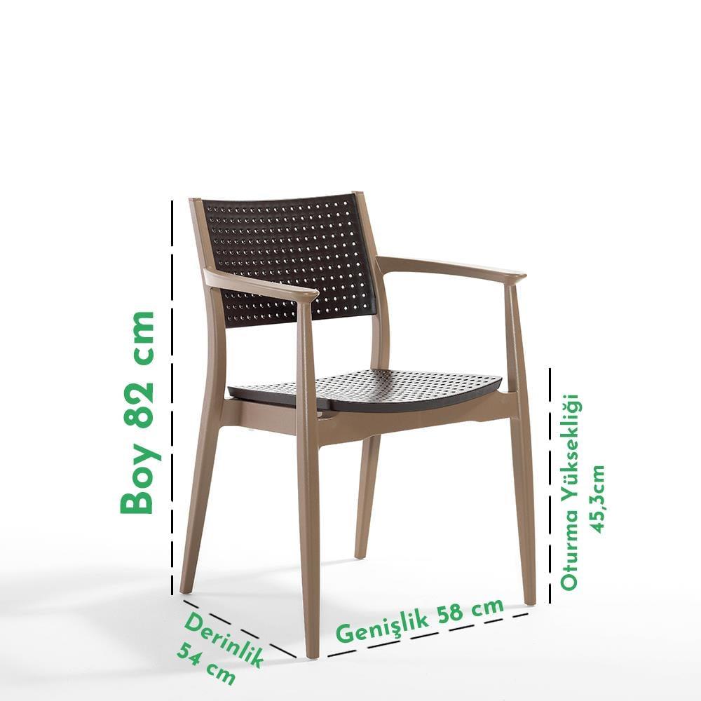 Novussi NST-010 Seginus Sandalye Kahverengi | ID4659