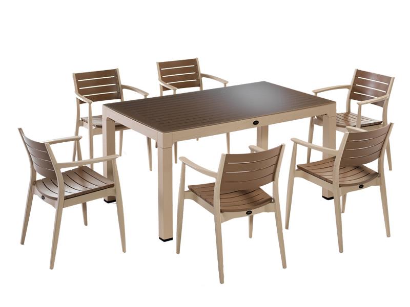 Novussi NST-011 Regnum Bahçe Masa Takımı Camlı Masa + 6 Koltuk | ID4656