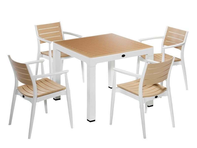 Novussi NST-012 Regnum Bahçe Masa Takımı Camlı Masa + 4 Koltuk | ID4651