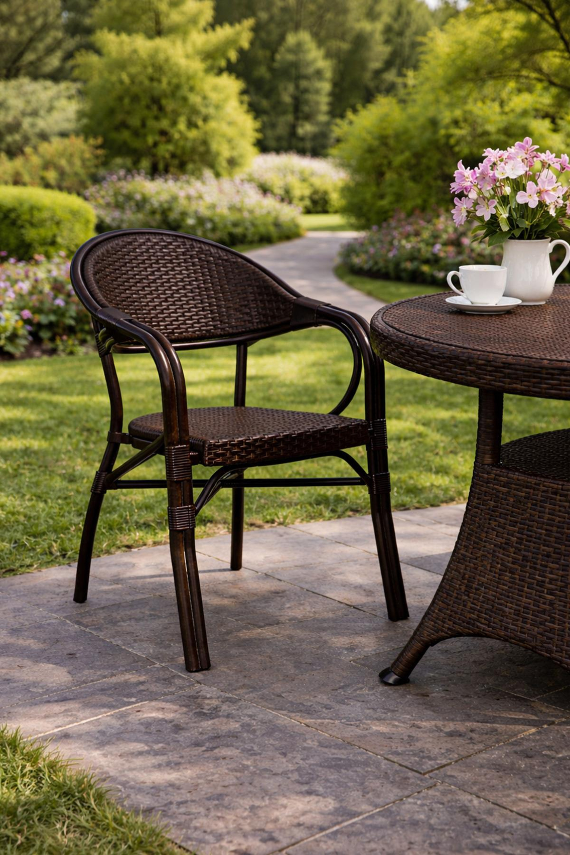 Novussi R-017 Nirvana Balkon Teras Bahçe Oturma Koltuğu Kahverengi | ID6254