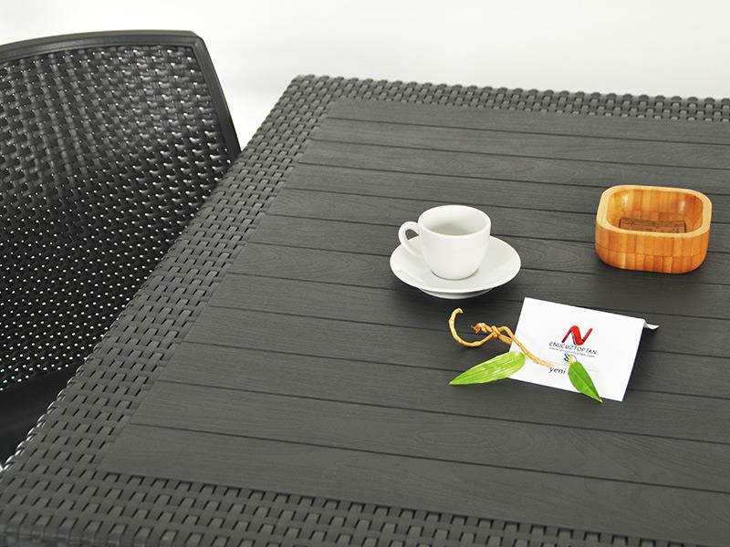 Novussi R002 Rattan Camsız Masa 90x150cm | ID1467