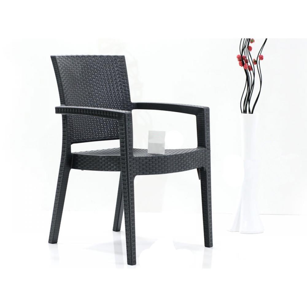 Novussi R006 Paris Rattan Koltuk Sandalye Antrasit | ID1217