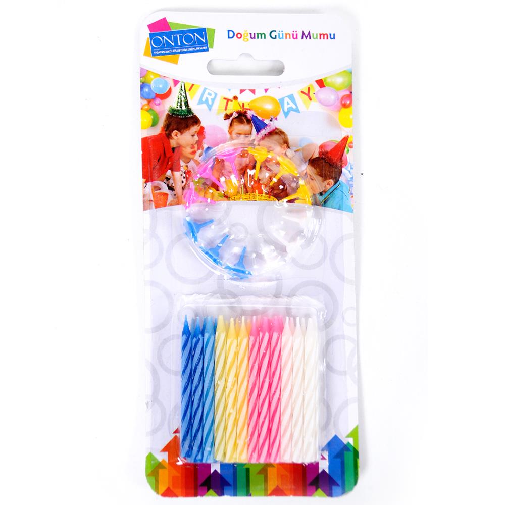 Onton Mum-20 Renkli Pasta Mumu 4 Renk 24'lü Paket  | ID5288