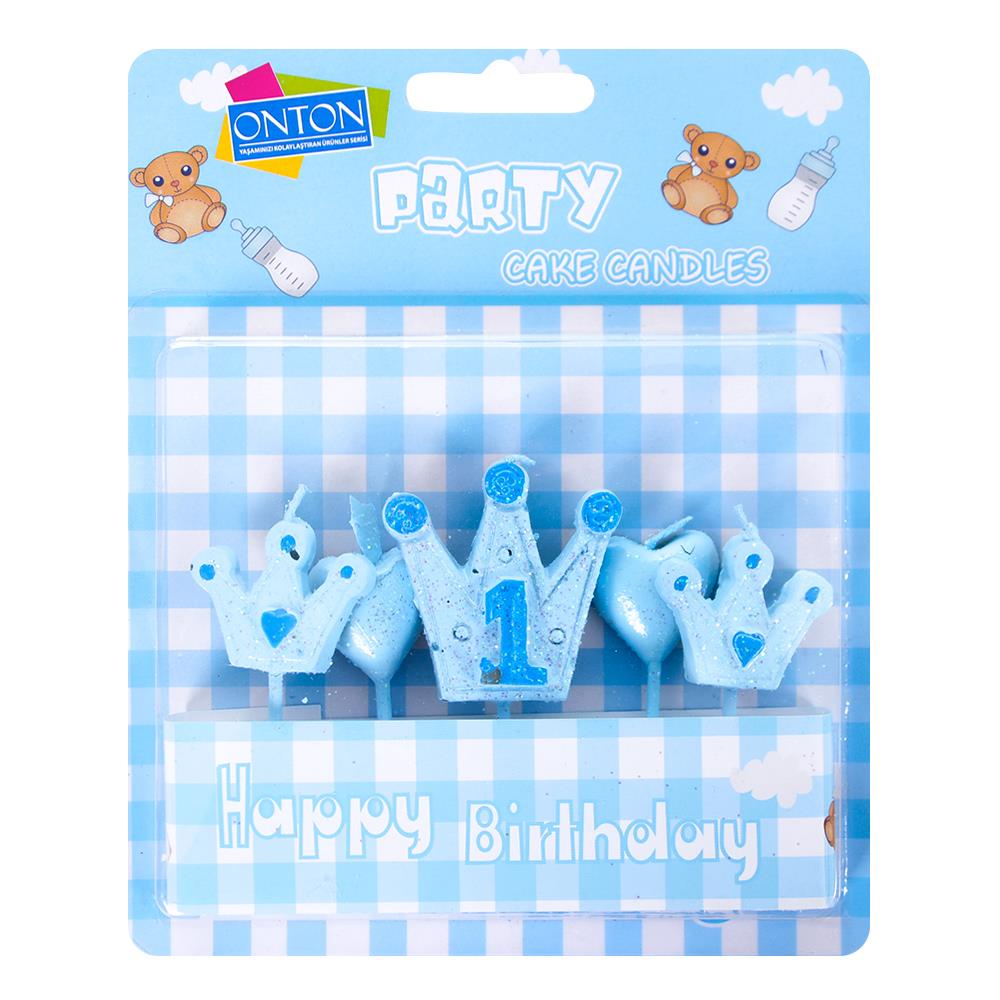 Onton Mum-29 Doğum Günü Pasta Mumu - 1. Yaş Parti Mumu 5'li | ID5301