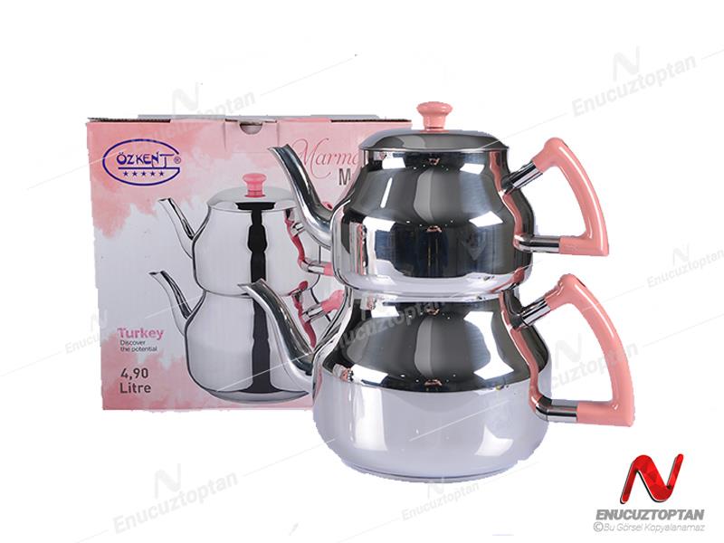 Özkent 316 Mega Marmaris Çelik Çaydanlık Takımı 4.9 Litre | ID4367