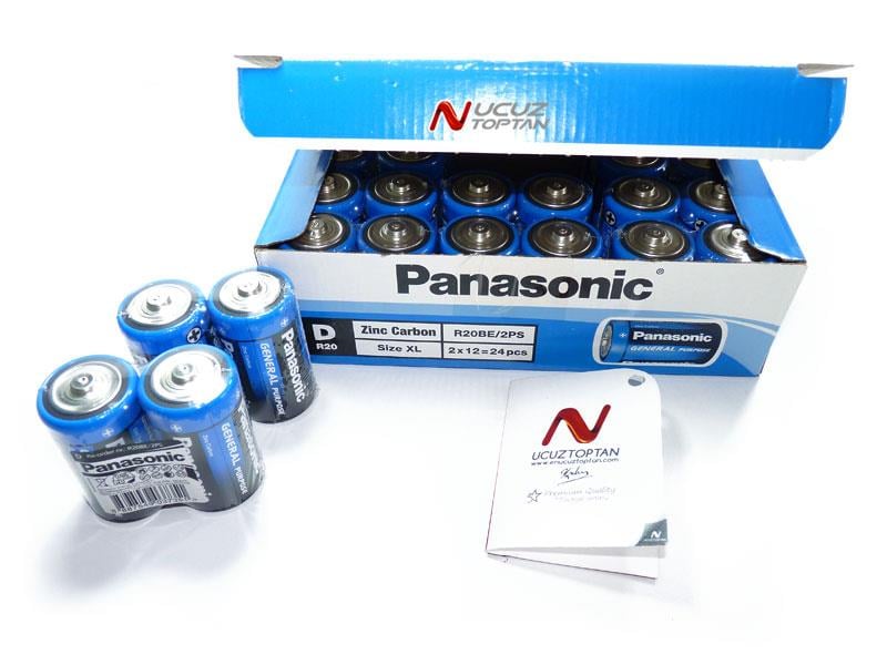 Panasonic D R20 Büyük Pil 24'lü Paket | ID703