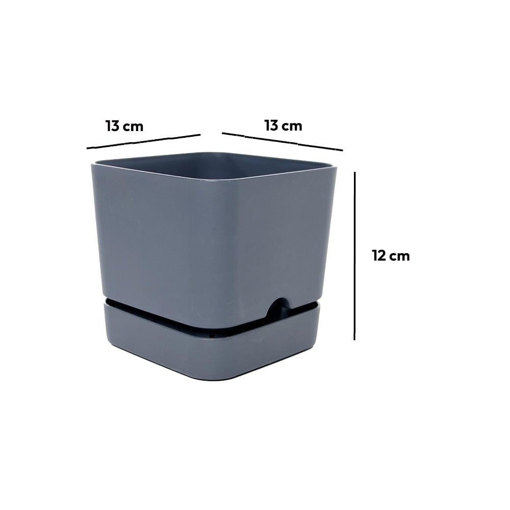 Poliwork 13 Begonya Kare Bitki ve Çiçek Saksısı No:1 1,5 Litre | ID5582