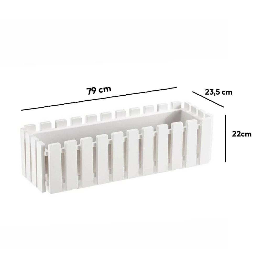 Poliwork AC-B80 Akasya Çit Görünümlü Dekoratif Balkon Saksı 15 Litre 79 cm | ID5742