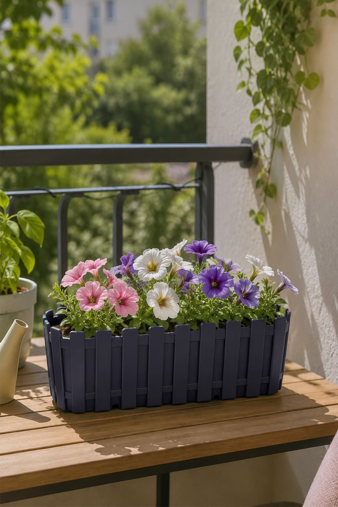 Poliwork B40 Akasya Balkon Saksı 5,5 Litre 40 cm | ID5734