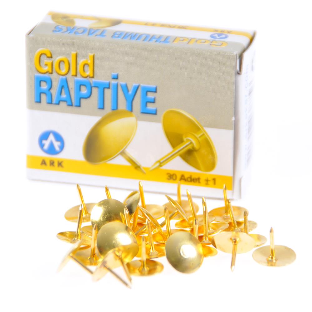 Raptiye 30 Adet Altın Renkli  | ID5110 