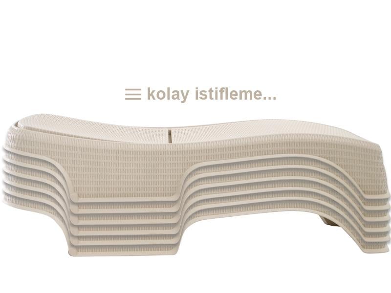 Şenyayla 2536 Brezze Rattan Katlanır Plaj Şezlongu 1.Sınıf Lüx| ID4712