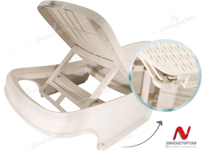 Şenyayla 2536 Brezze Rattan Katlanır Plaj Şezlongu 1.Sınıf Lüx| ID4712