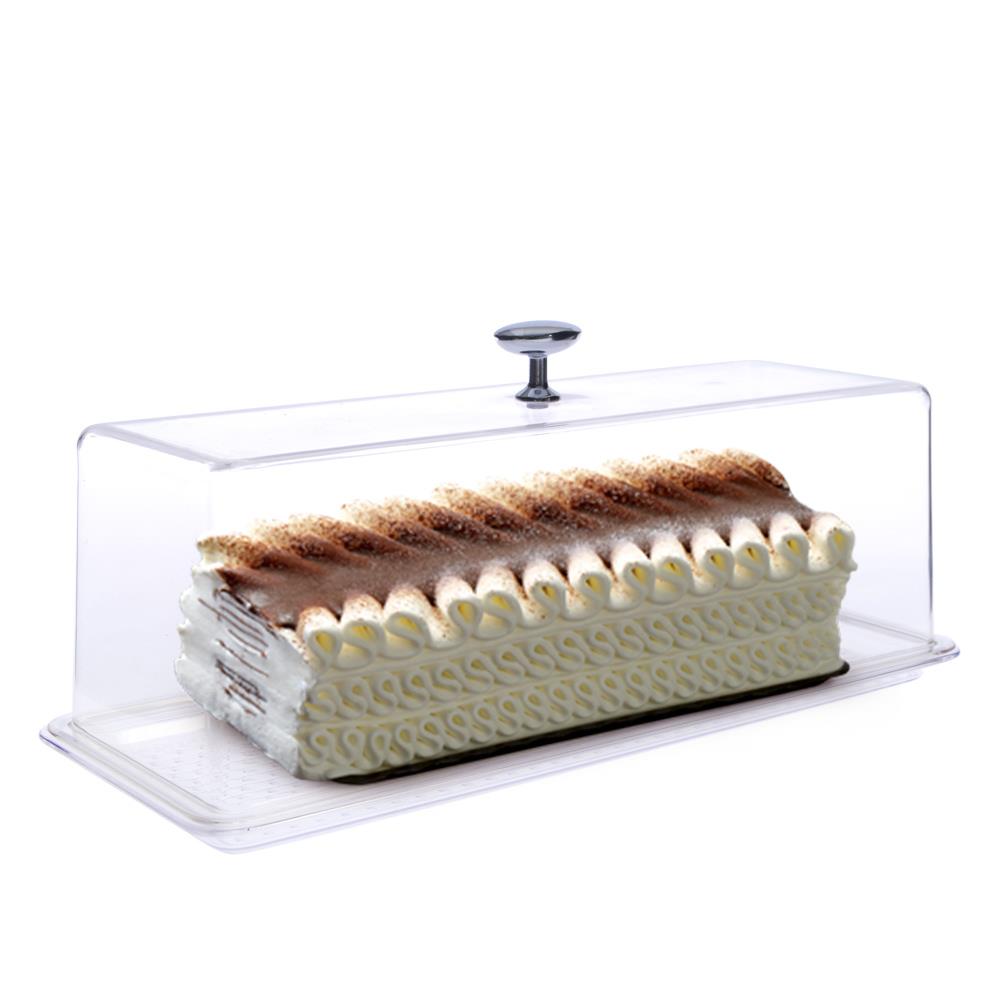 Şenyayla 2811 Şeffaf Kapaklı Pasta Tepsisi No:1 33x13cm  | ID5204