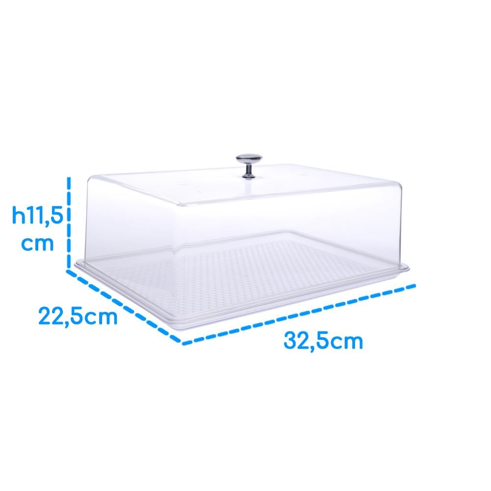 Şenyayla 2813 Şeffaf Kapaklı Pasta Tepsisi No:3 33x23 cm | ID5206