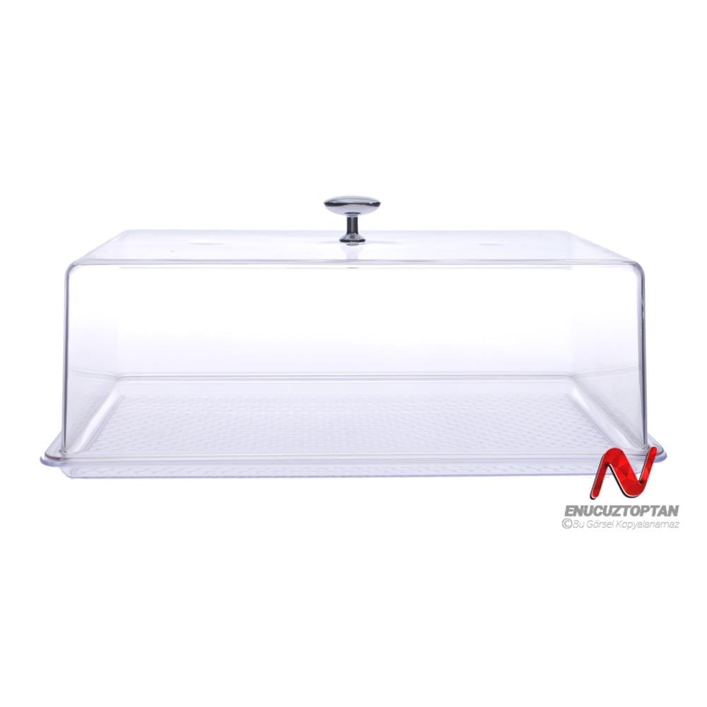 Şenyayla 2813 Şeffaf Kapaklı Pasta Tepsisi No:3 33x23 cm | ID5206