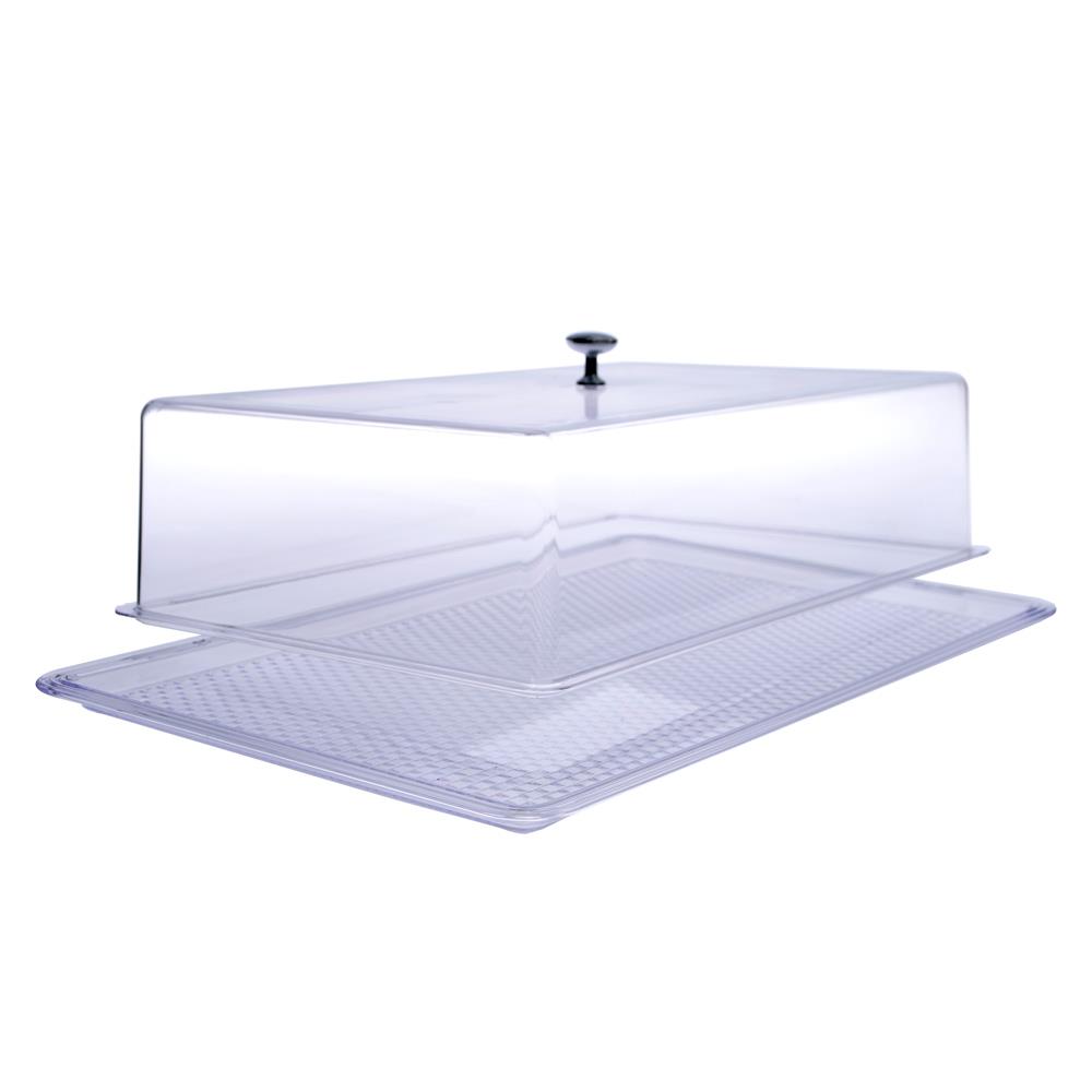 Şenyayla 2814 Şeffaf Kapaklı Pasta Tepsisi No:4  43x28cm| ID5207