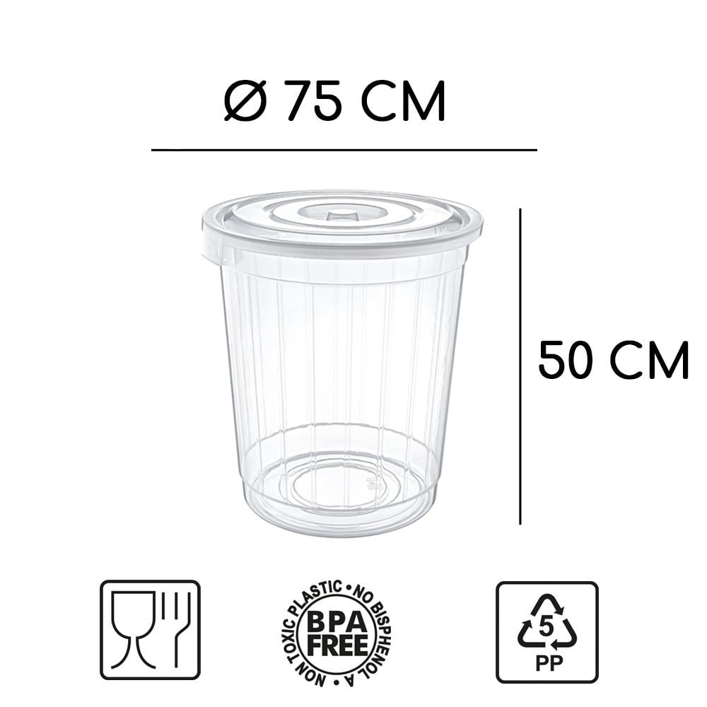 Şenyayla 3480 Mega Erzak Saklama Kovası Fanus Kapaklı 71 Litre | ID5626